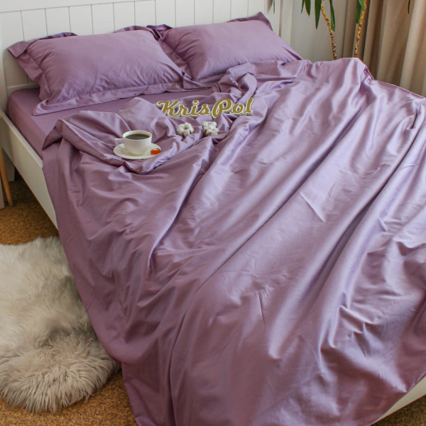 Півтораспальна постільна білизна ™Кіт Муркіт, сатин 19125-1 Ліловий бузок
