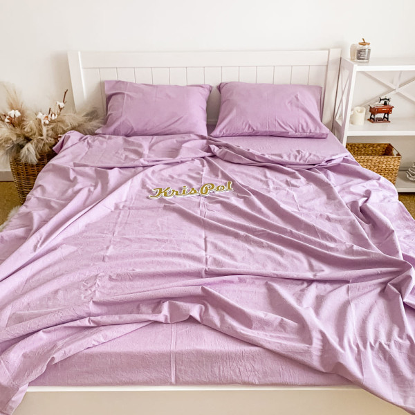 Євро постільна білизна ™Кіт Муркіт, варена бавовна на резинці 18736-3 Аеліна