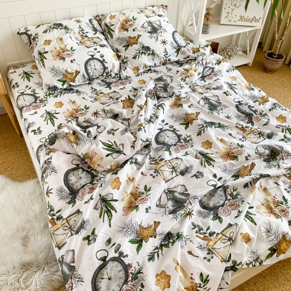 Двоспальна постільна білизна ™Кіт Муркіт, фланель 954704-2 Опівночі