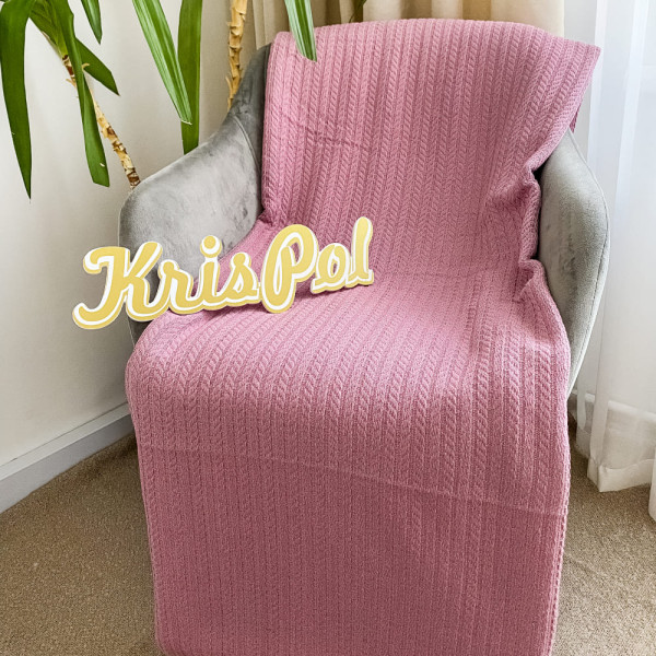 Плед-покривало 300*240 см косичка ™Кіт Муркіт, 3116 Бузкове