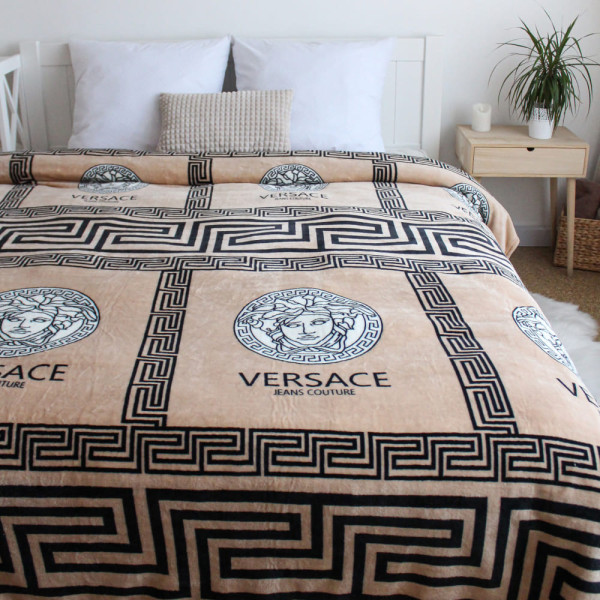 Євро максі флісовий плед ™Кіт Муркіт, 11005-4 VERSACE GOLD